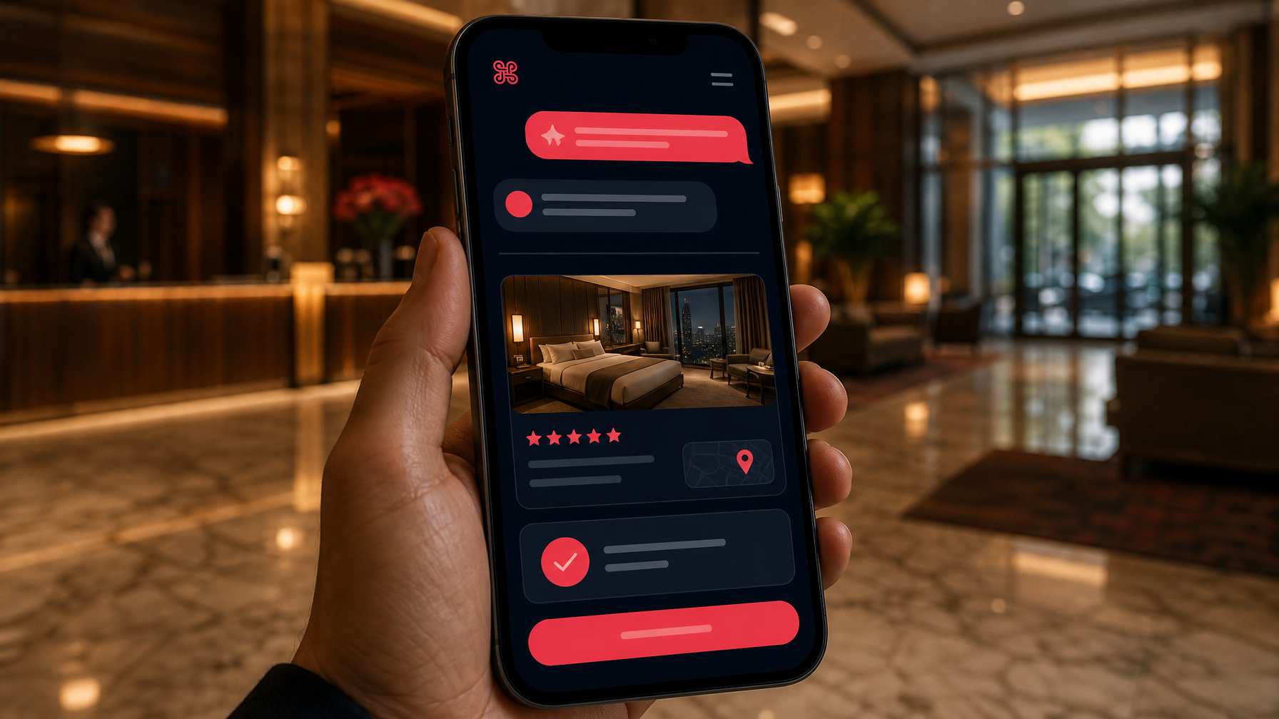 The Best AI Hotel Booking App in 2026 (I Tested It Myself) Best AI hotel booking app - smartphone showing AI hotel search interface